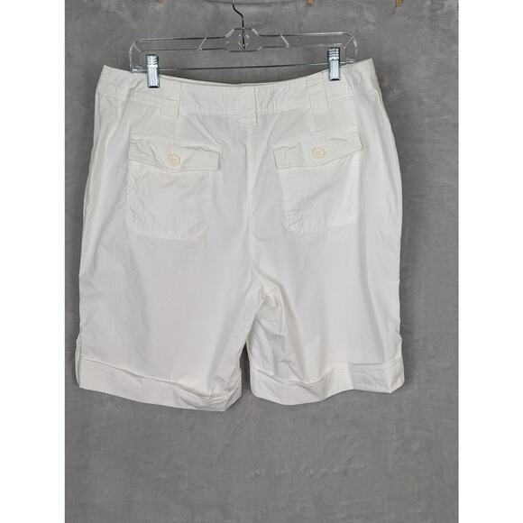 Studio Works White shorts Sz 16100% cotton Waist 36"Ins9.25"Hips 45" Rise12"EUC - Picture 9 of 9